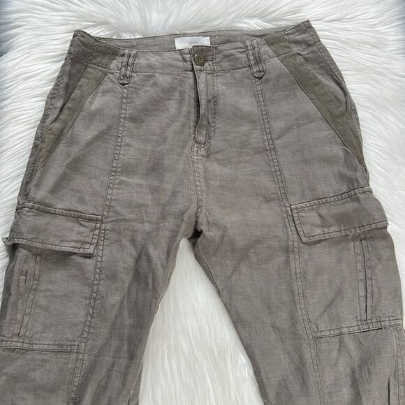 Joie Green Linen Telutci Cargo Pants - Picture 4 of 8